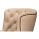 Welsh Cappuccino Leather Upholstered Accent Chair with Nailhead Trim
