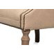 Welsh Cappuccino Leather Upholstered Accent Chair with Nailhead Trim