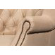 Welsh Cappuccino Leather Upholstered Accent Chair with Nailhead Trim