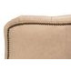 Welsh Cappuccino Leather Upholstered Accent Chair with Nailhead Trim