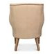 Welsh Cappuccino Leather Upholstered Accent Chair with Nailhead Trim