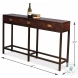 Campaign Brown Embossed Console Table