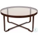 Harness Brown Round Cocktail Table