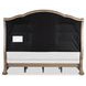 Marisol Fawn and Cream Queen Leather Upholstered Sleigh Bed
