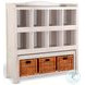 Marblewood Haven White 57" Storage Bookcase and Bench