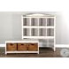 Marblewood Haven White 57" Storage Bookcase and Bench