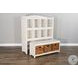 Marblewood Haven White 57" Storage Bookcase and Bench