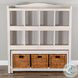 Marblewood Haven White 57" Storage Bookcase and Bench