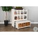 Marblewood Haven White 57" Storage Bookcase and Bench