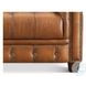 Haworth Saddle Brown Leather 89" Sofa with Nailhead Trim