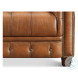 Haworth Saddle Brown Top Grain Leather Living Room Set