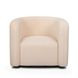 Curves Peach Performance Fabric Upholstered Swivel Accent Chair
