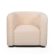 Curves Peach Performance Fabric Upholstered Swivel Accent Chair