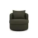 Silvi Kale Green Upholstered Swivel Accent Chair