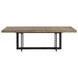 Eden Rustic Dune and Black 98" Extendable Rectangular Dining Table