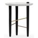 Madera White Round Guangxi Marble Top Small Spot Table
