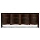 Pinstripe Dark Chocolate and Rich Walnut 4 Door Sideboard with LED