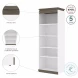Orion White And Walnut Grey 30" Shelving Unit