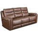 Catalina Nutmeg Leather 90" Zero Gravity Triple Power Reclining Sofa with USB Charging