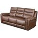 Catalina Nutmeg Leather 90" Zero Gravity Triple Power Reclining Sofa with USB Charging