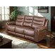 Catalina Nutmeg Leather 90" Zero Gravity Triple Power Reclining Sofa with USB Charging