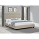 Chloe Oatmeal California King Upholstered Panel Bed