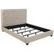 Chloe Oatmeal California King Upholstered Panel Bed