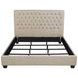Chloe Oatmeal California King Upholstered Panel Bed