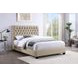 Chloe Oatmeal Upholstered Queen Panel Bed