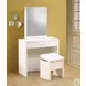 300290 White Vanity with Stool