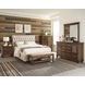 Devon Beige California King Upholstered Panel Bed with Nailhead Trim