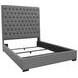 Camille Grey Upholstered Queen Panel Bed