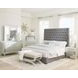 Camille Grey Upholstered Queen Panel Bed