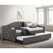 Sadie Grey and Black Twin Daybed with Trundle