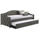 Sadie Grey and Black Twin Daybed with Trundle
