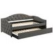 Sadie Grey and Black Twin Daybed with Trundle