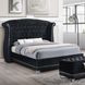 Barzini Black Upholstered King Platform Bed