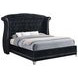 Barzini Black Upholstered King Platform Bed