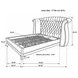 Barzini Black Upholstered King Platform Bed