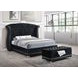 Barzini Black Upholstered King Platform Bed