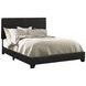 Dorian Black Upholstered King Panel Bed