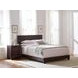 Dorian Brown Upholstered Queen Panel Bed