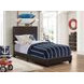 Dorian Brown Upholstered Twin Panel Bed