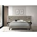 Marley Light Brown Upholstered Wall Panel Queen Platform Bed
