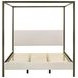 Monroe Vanilla And Black Upholstered King Canopy Bed