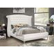 Barzini White California King Upholstered Bed with Nailhead Trim