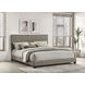 Dorian Taupe and Black California King Upholstered Panel Bed