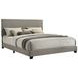 Dorian Taupe and Black California King Upholstered Panel Bed