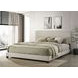 Dorian Cream and Black California King Upholstered Panel Bed