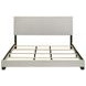 Dorian Cream and Black California King Upholstered Panel Bed